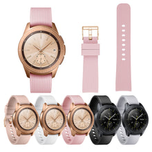 Load image into Gallery viewer, Silicone Band for Samsung Galaxy Watch 42mm Active Rubber Replacement Bracelet WatchBand Strap for Galaxy Watch 42mm Gold Buckle